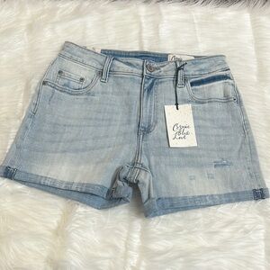 NWT Cosmic Blue Love From Stitch Fix Light Blue Acid Wash Denim Shorts Size 26